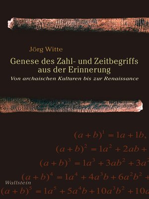 cover image of Genese des Zahl- und Zeitbegriffs aus der Erinnerung